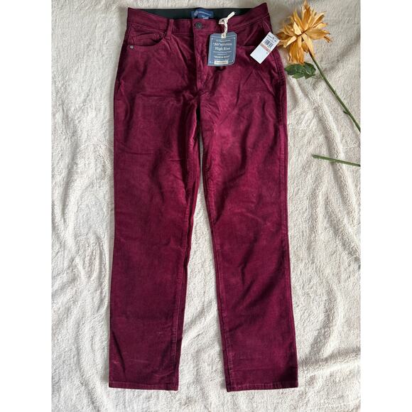 Democracy Burgundy Corduroy Pants Size 12 - Picture 1 of 8